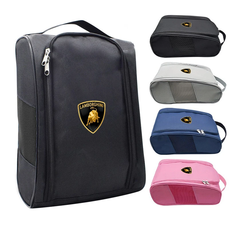 1 unidad de bolsa de almacenamiento para zapatillas con emblema de coche, accesorios estilo emblema para Lamborghini LP570 LP610 Urus LP700 LP770 Gallardo Aventador