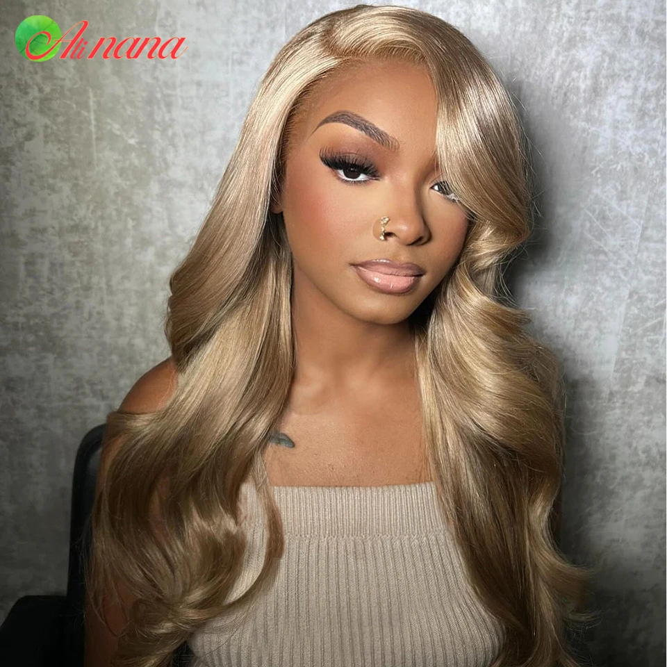 Ash Blonde Colored 13X4 13X6 Lace Frontal Wig Body Wave Human Hair Wigs For Women 180% Density Pre-Plucked 5X5 Lace Closure Wig