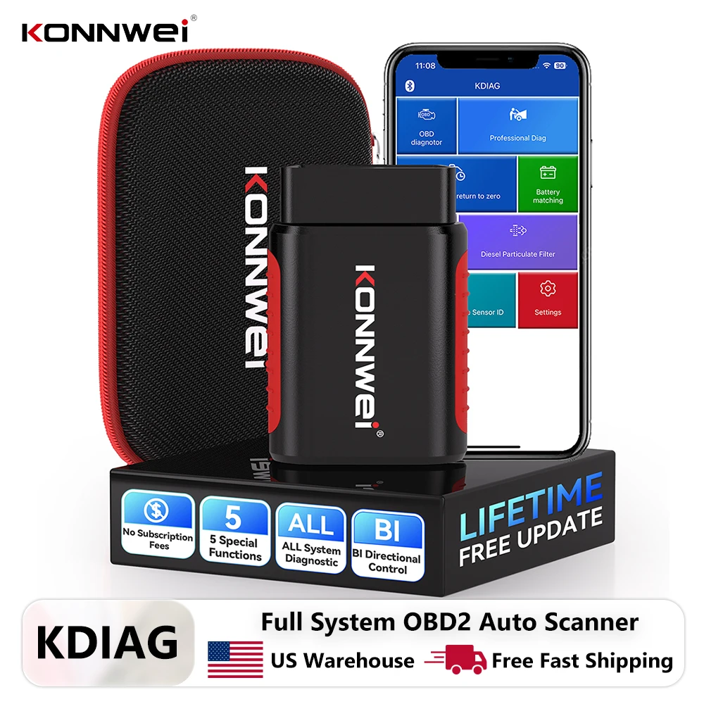KONNWEI KDIAG Full System Auto Scanner Reset SAS EPB Service ECU Programmer Lifetime free OBD2 Car Diagnostic Tool pk Thinkdiag