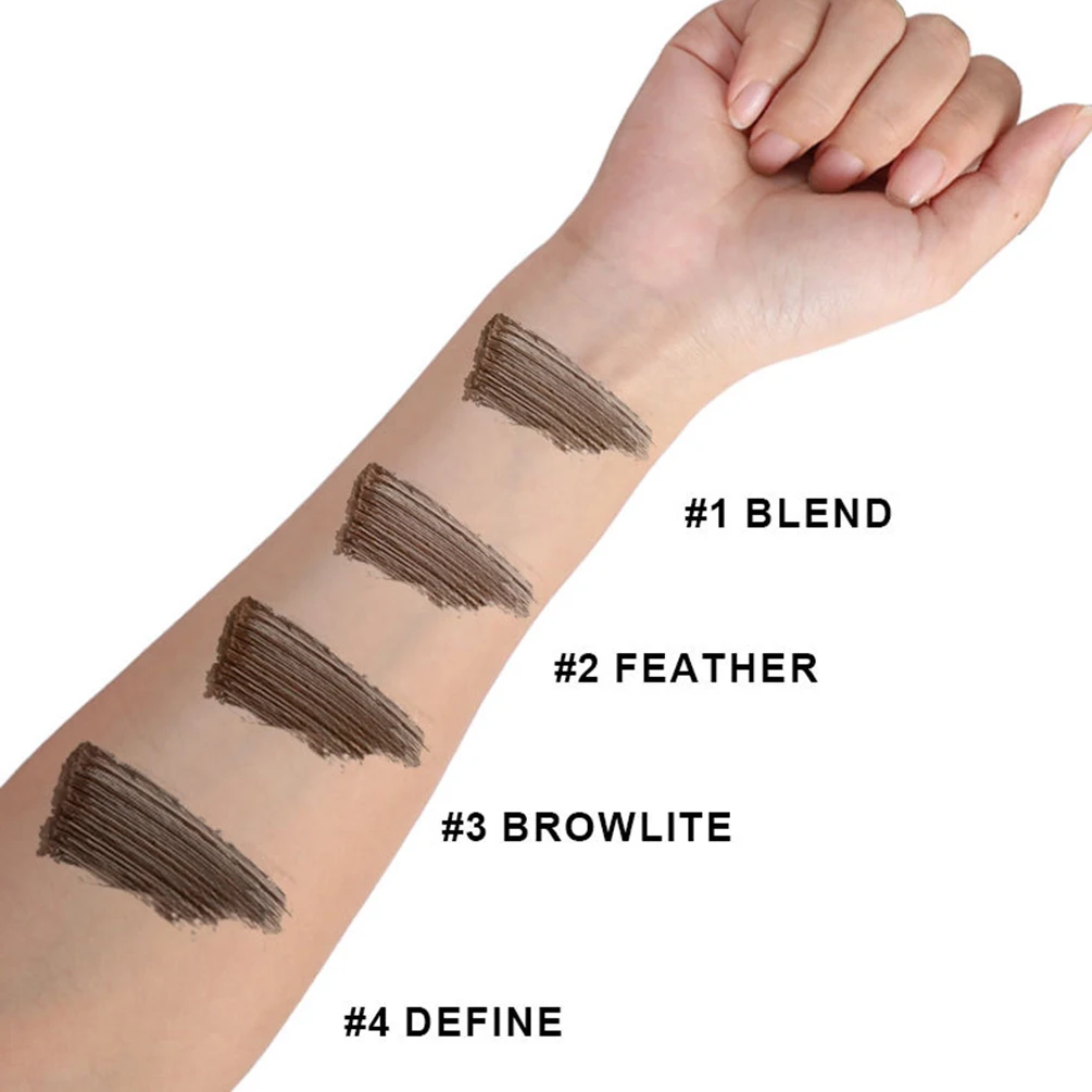 4-color Private Label 2in1 Eyebrow Cream Custom Logo 2 in 1 Transparent Shaping Gel Long-lasting Eye Brow Dye Waterproof Makeup