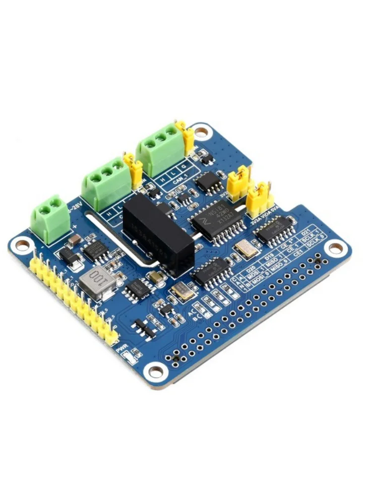 2-Channel Isolated CAN FD Expansion HAT for Raspberry Pi, Multi Protections