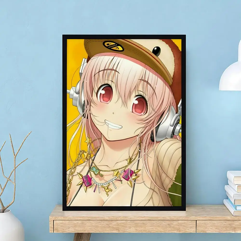 Niedliche, sexy Anime-Figuren, SUPER SONICO-Poster, hochwertige Wandkunst für Zuhause, Schlafzimmer, Wohnzimmer, Flur, perfektes Geschenk – Detail 15