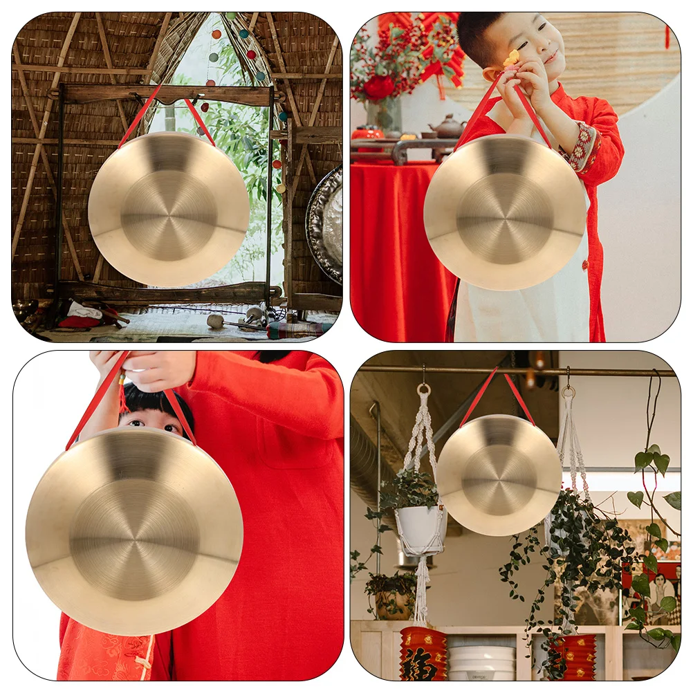 

Chinese Hand Gong Copper-Steel Alloy Small Exquisite Portable Percussion Instrument for Music Practice Creative Development