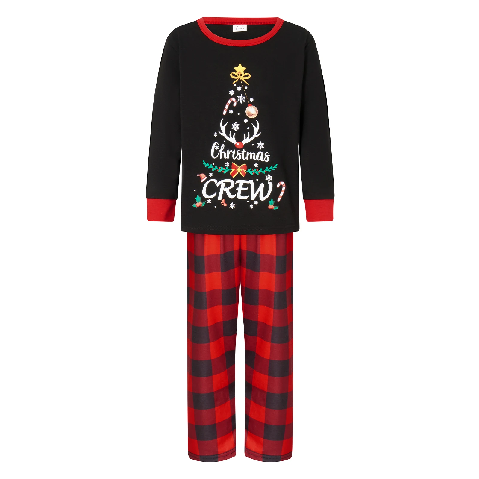 Christmas Pajamas for Family Long Sleeve Tree Graphic Tops Trousers Set Holiday Sleepwear Xmas Home Clothes Pyjamas Clothes