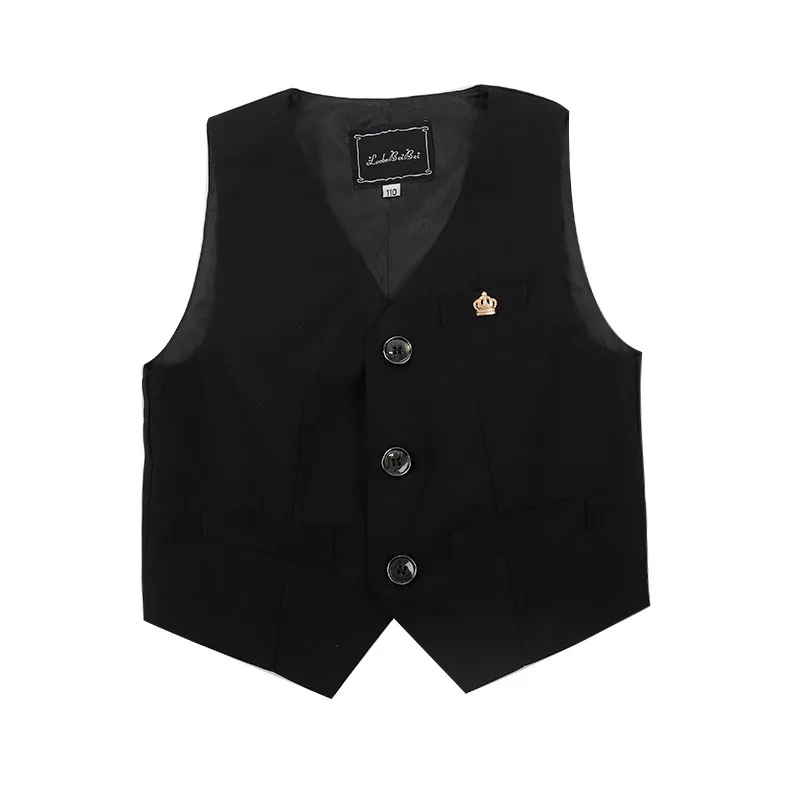 Vest For Boy Gentleman Kids Violin Dance Show Waistcoat Child Performence Tuxedo Vest Children 1Year Birthday Party Wedding Wear