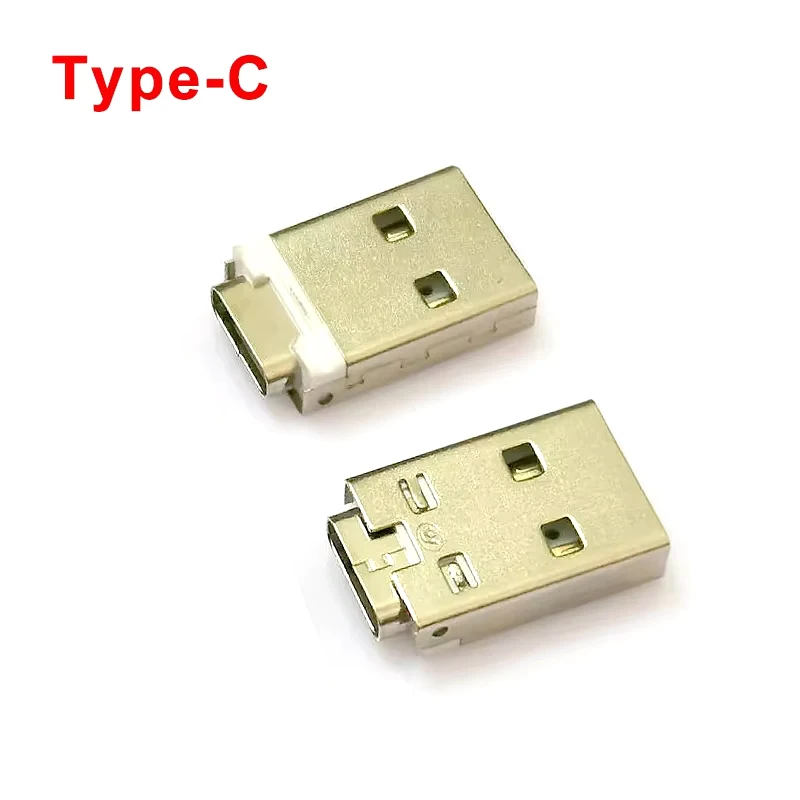 3/5/10PCS Type-C Female to Double-sided USB Am Male Connector 2.0 Charging Version Adapter with PCB Board Inside