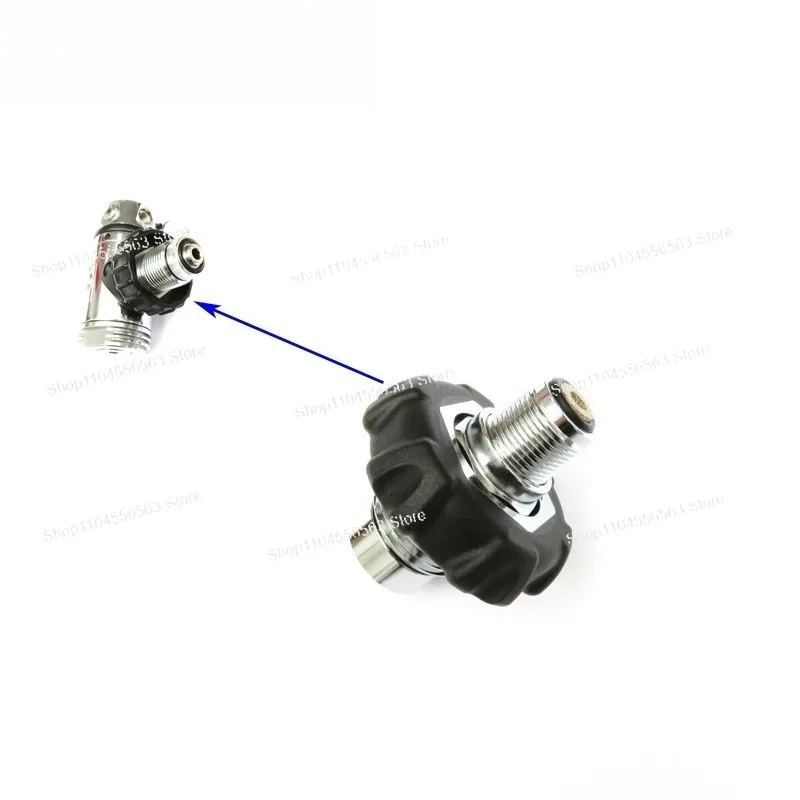 Fitting for Scuba First Stage, Yoke to DIN Head Conversion Adapter, Upgrade Regulator to DIN 300 Bar
