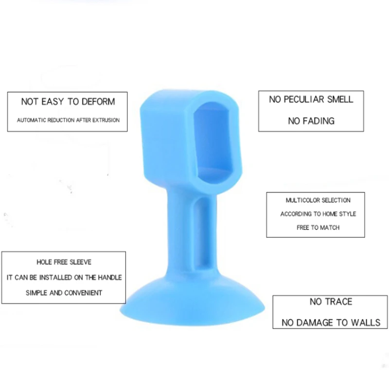 5PCS Hole Silicone Door Handle Anti-collision  Wall Protector Door Crash Pad Bumper Mute Silencer Guard Rubber Stopper Wall