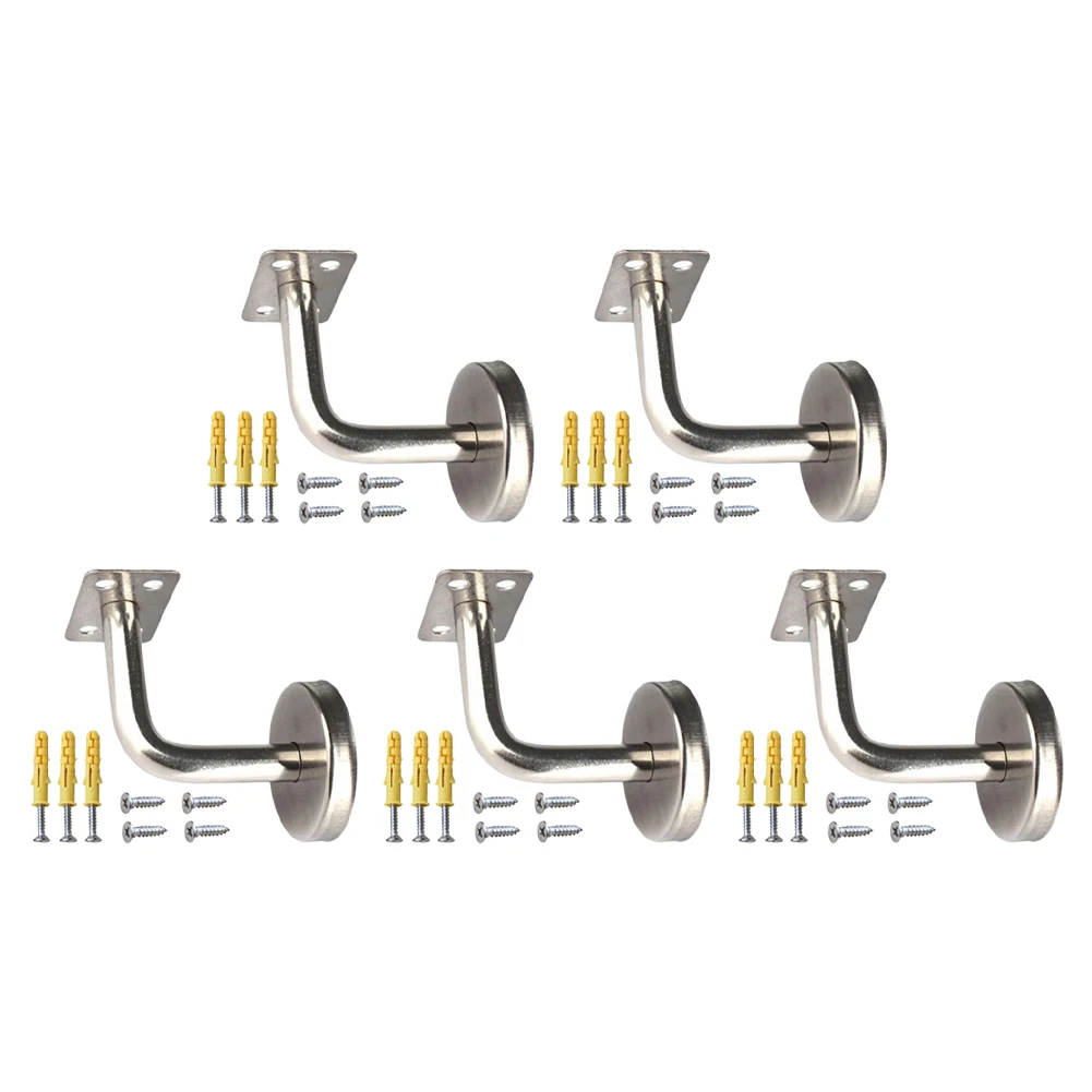 Handrail Bracket Wall Support Hand Rail Balustrade Mopstick Bracket Staircase Handrail Hardware Stainless SteeFixing Accessories