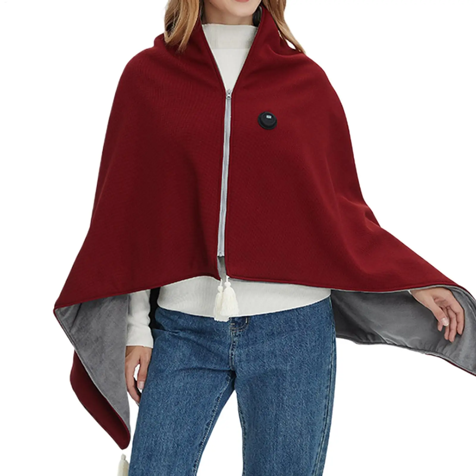 

Heated Shawl Wraps Electric Heated Blanket 3-Level Intelligent Heating USB Powered Heated Mat Shawl Winter Warm Cloak Bed Sofa