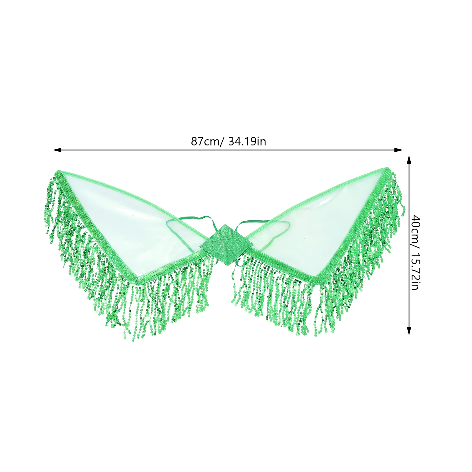 Kwastje Wing Prop Lichtgewicht Pailletten Cosplay Kostuum Voor Volwassenen Meisjes Halloween Party Dansvoorstelling Rollenspel