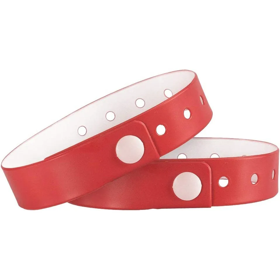 100PCS Disposable PVC Cable Ties Bar Identification Wristbands Entertainment Event Ticketing Elastic Ankle & Wrist Ribbon view 3