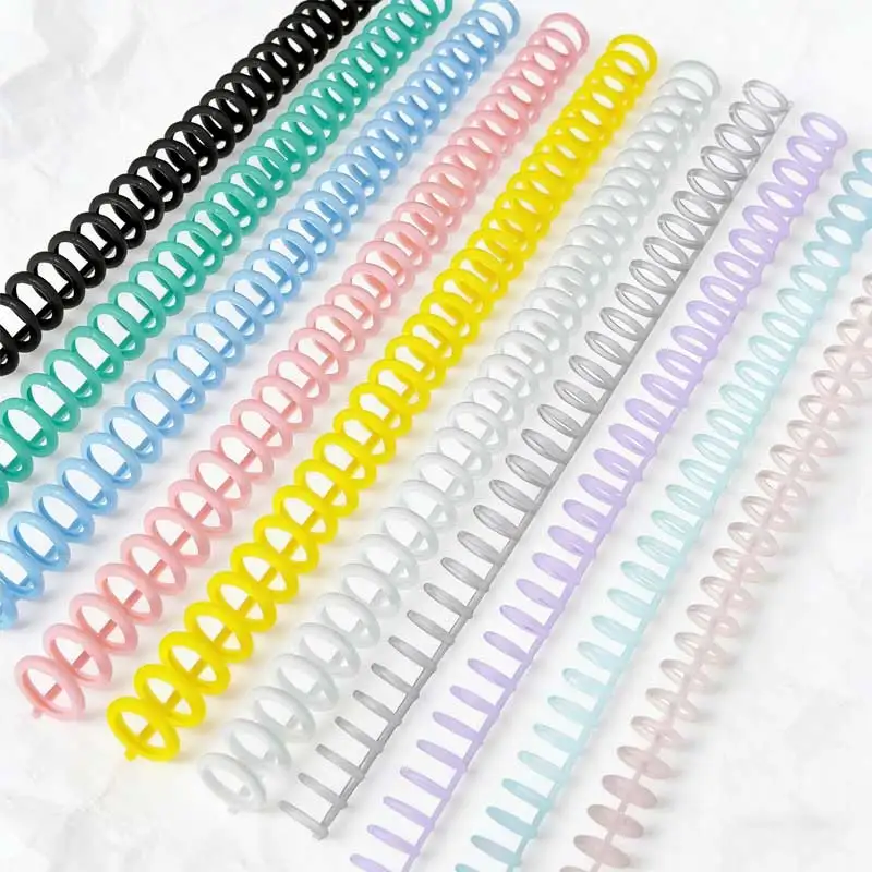 A4 Plastic 30-Hole Loose Leaf Binders Ring Binding Spines Combs Capacity for DIY Paper Notebook Album
