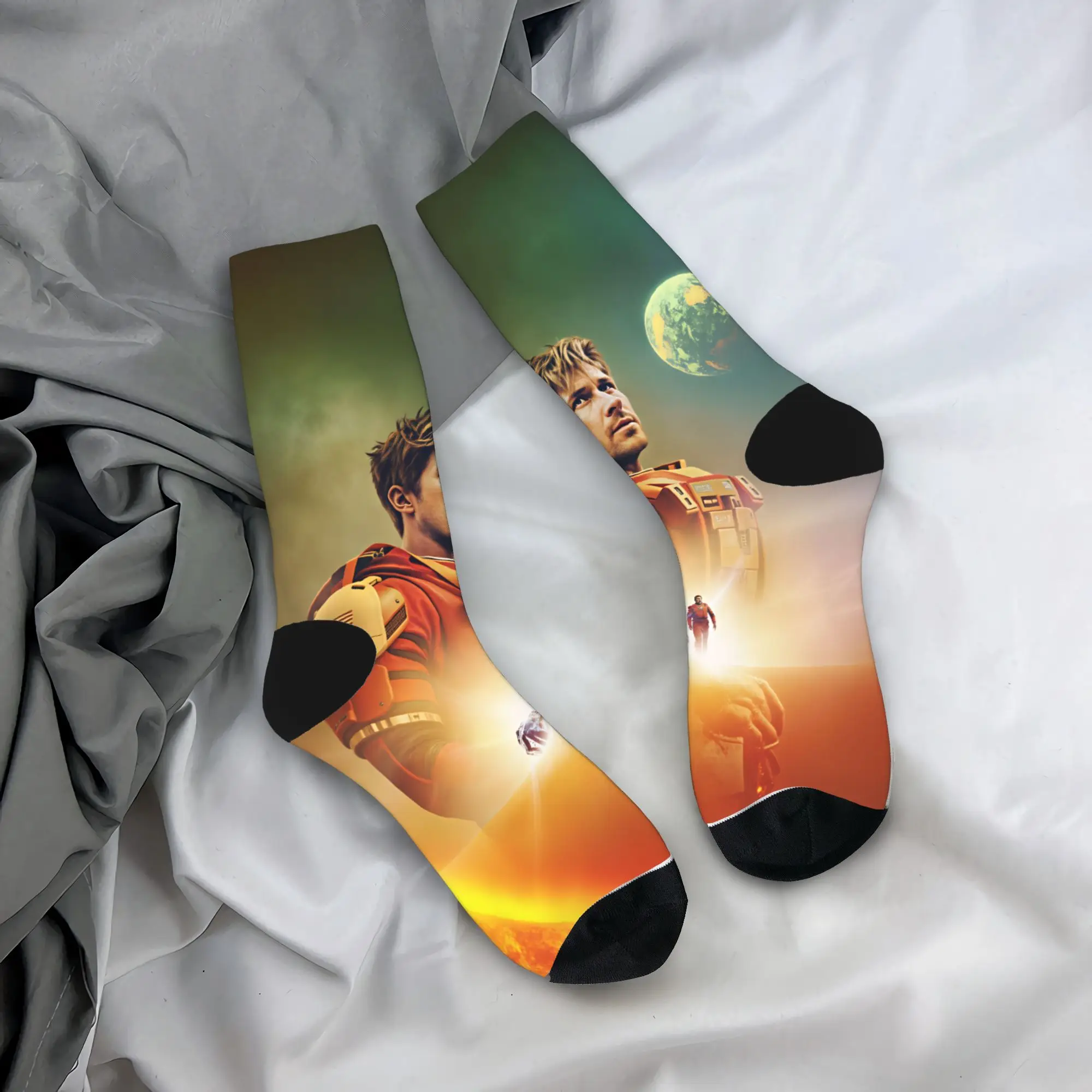 Project Hail Mary Socks  Funny Stockings Spring Non Slip Men Socks High Quality Printed Running Sports Socks