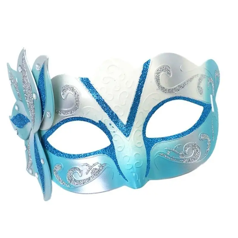 

652F Halloween Costume Mask Masquerade Mask Party Mask Mardi Gras Mask Costume Mask Venetians Mask Flower Half Face Mask