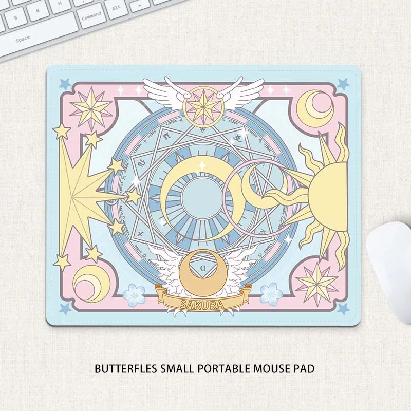 لوحة ماوس ماجيك سيركل XS لوحة ماوس مطاطية صغيرة لألعاب الكمبيوتر المكتبي لتزيين سطح المكتب بساط مكتبي مع حافة مخيطة