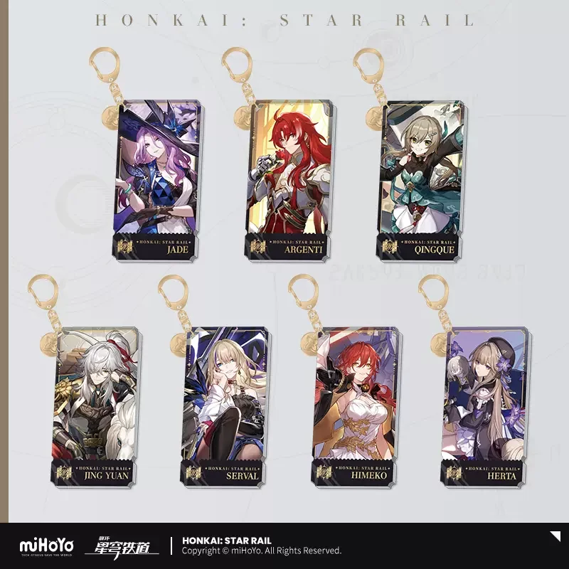 Sunsyea Honkai Star Rail Official Merch miHoYo Original Authentic The Erudition Path Keychain Pendant Dan Herta Himeko Jingyuan