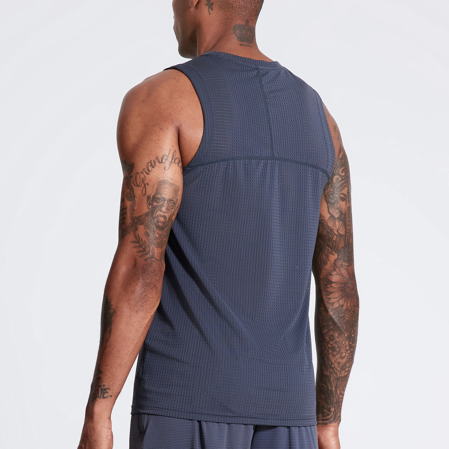 Ice Silk Cool Mesh Athletics Tank Tops Mens Running Vest Speed Sports Fitness Shirts Guys Sleeveless Clothing Breathable Elastic