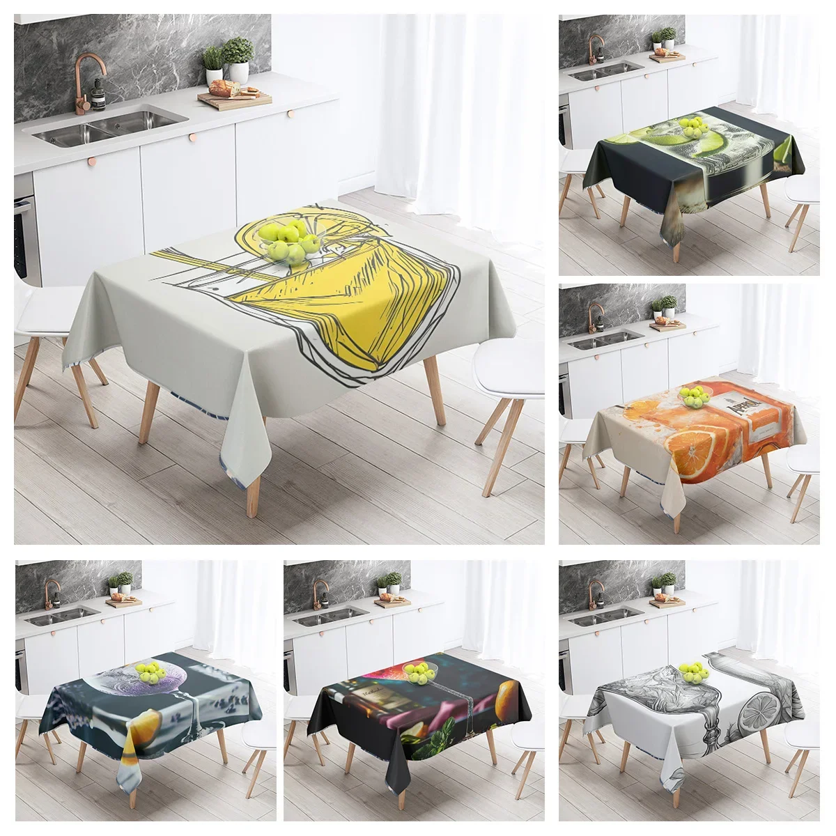 

Новая абстрактная чайная скатерть, водонепроницаемая и маслостойкая обеденная скатерть, скандинавская ветровая барная скатерть, украшение дома