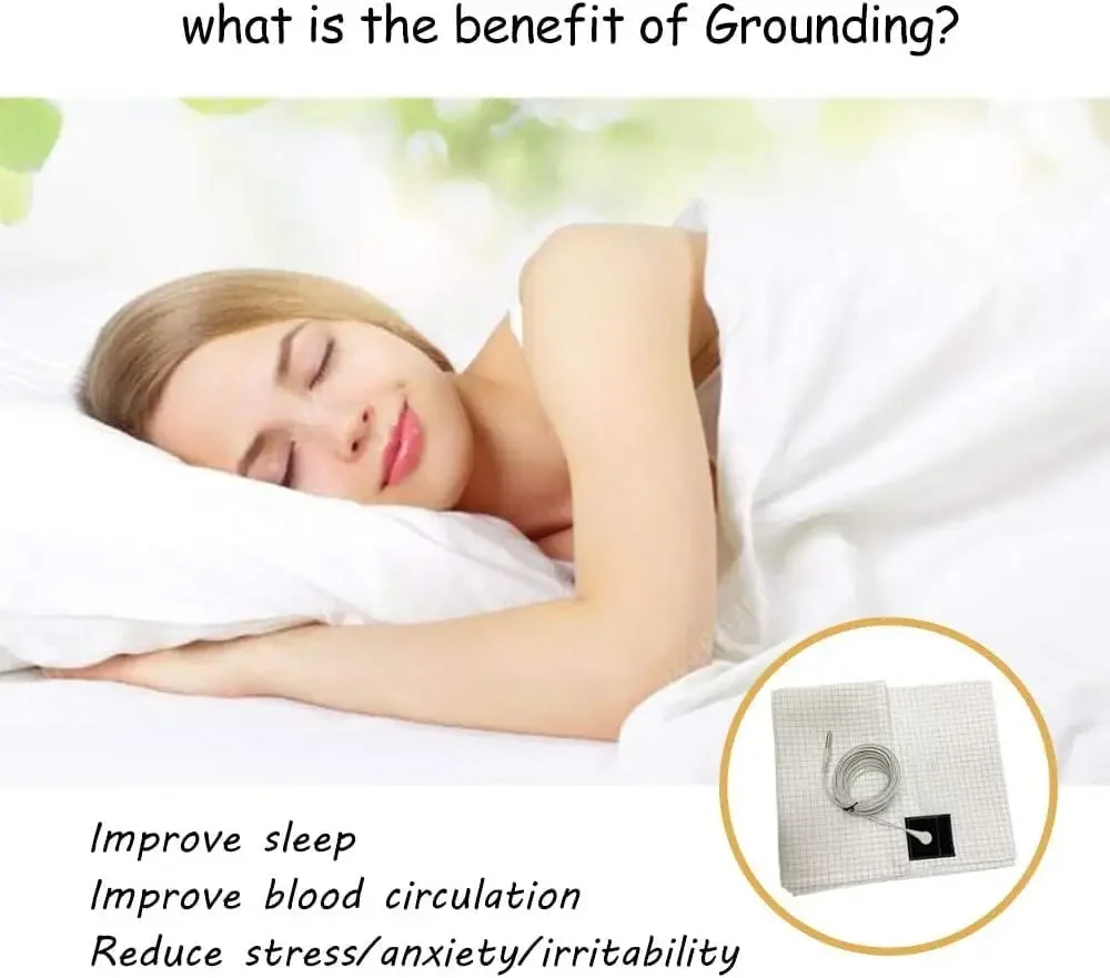 MAXSHARER Grounding Bed Sheet Conductive Silver Fiber Flat Sheet Organic Cotton Earthing Sheet for Better Sleep Nature Health