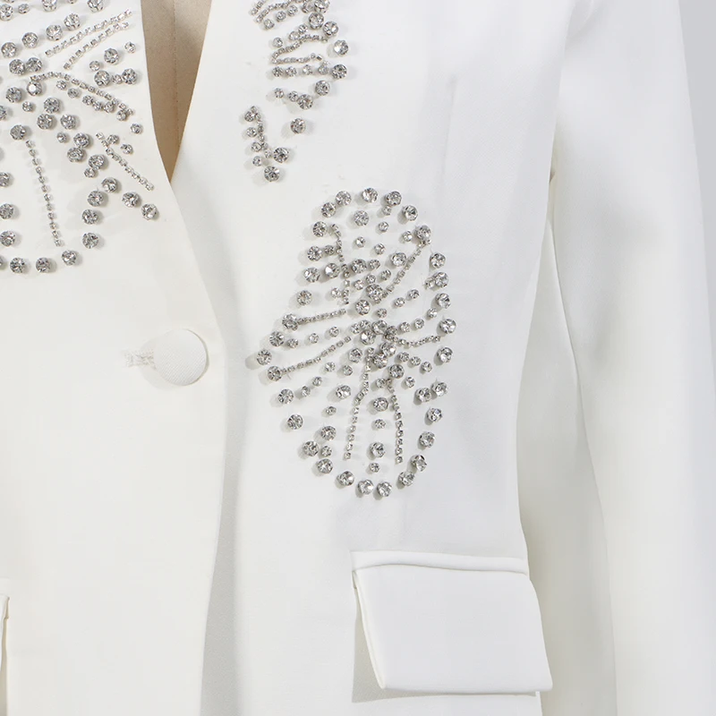 KBQ-Chaqueta adelgazante de diamantes empalmados lisos para mujer, chaqueta elegante con cuello levantado y manga larga con botones empalmados, estilo de moda femenina