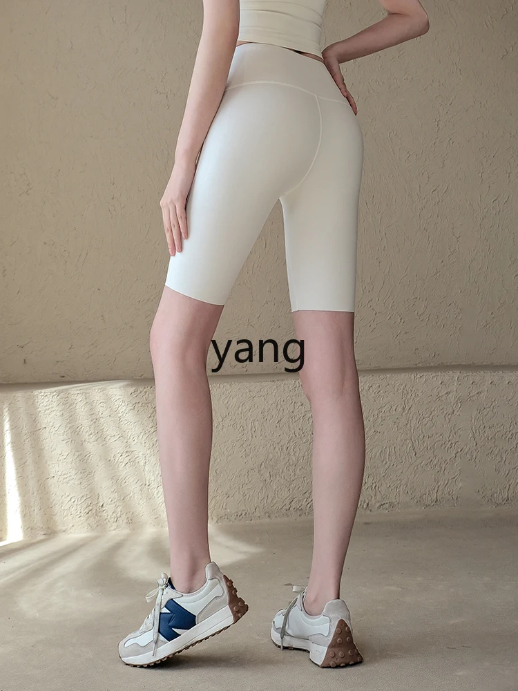 LMM sports shorts women's summer nude seamless yoga pants tight wear high waist hip lift