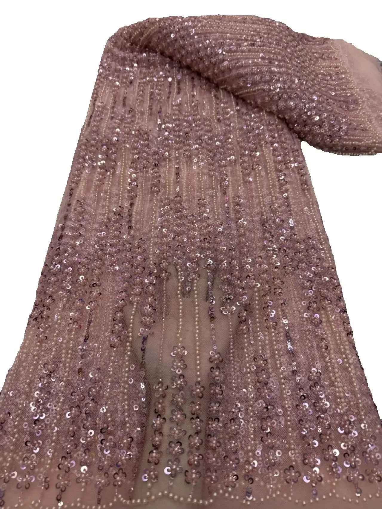 

Сетчатая африканская кружевная ткань с блестками, дизайнерские ткани по метрам, высокое качество, тюль, бисер, свадебные платья, вышивка, 5 ярдов