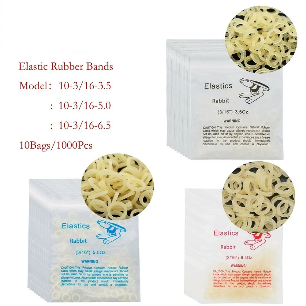 Dental Orthodontic Elastics Latex Rubber Bands for Brackets 3/16 3.5 5.0 6.5OZ