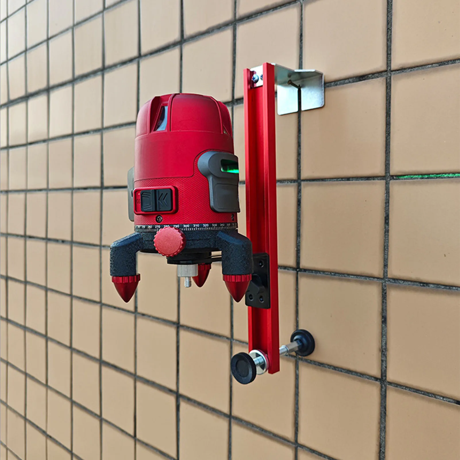 Uchwyt ścienny Doskonała stopa z wysokiej jakości stopu, precyzyjny poziomownik, regulowana wysokość, wspornik podtrzymujący do majsterkowania