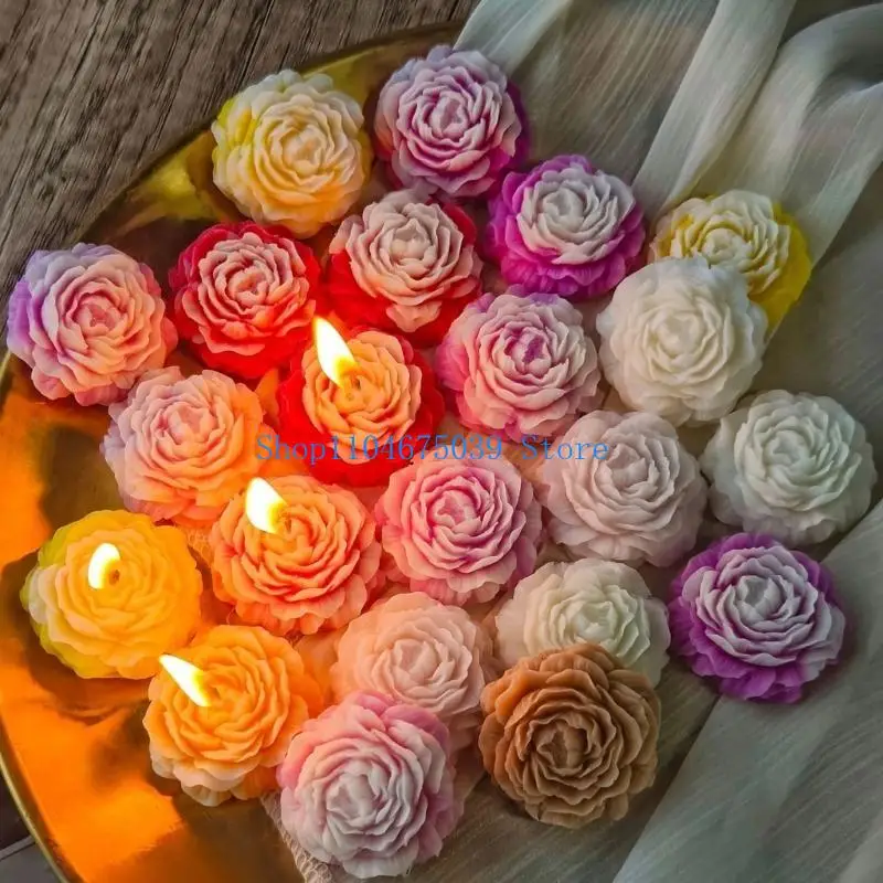 

5asd креативная силиконовая форма для свечей 3D пион в форме цветка силиконовые формы для орнаментов