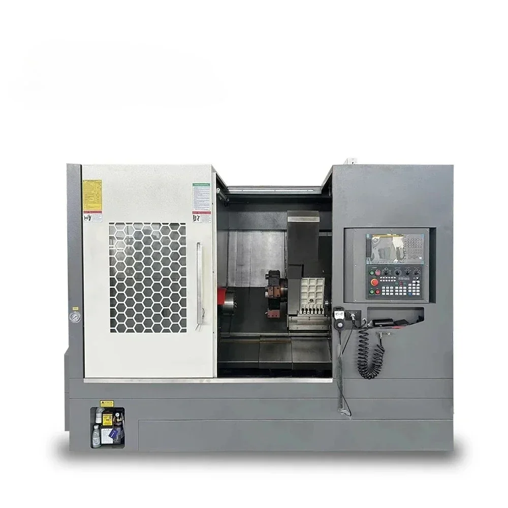 Torno Mecanico CNC Torneamento e Centro de Usinagem de Fresagem Máquina de Torno CNC Para Torno de Cama Inclinada de Metal