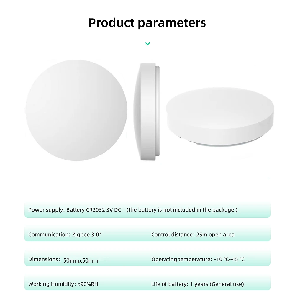 1 ~ 2 pces tuya zigbee botão interruptor de cena interruptor de ligação inteligente alimentado por bateria automação trabalho com vida inteligente dispositivos zigbee