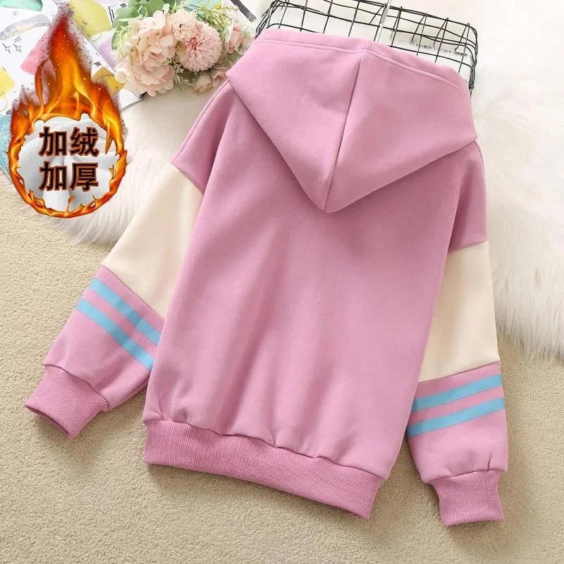 Hoodies Sweatshirts Girls Cotton Tops Overcoat 2025 Lasted Spring Autumn Windproof Kids Long Sleeve Children's Clothing