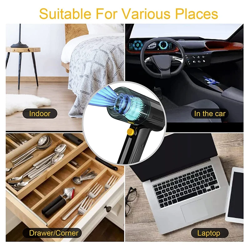 รถขนเครื่องดูดฝุ่นแบบมือจับแบบไร้สายชาร์จไฟได้เครื่องดูดฝุ่นแบบมือจับแบบพกพา8000PA