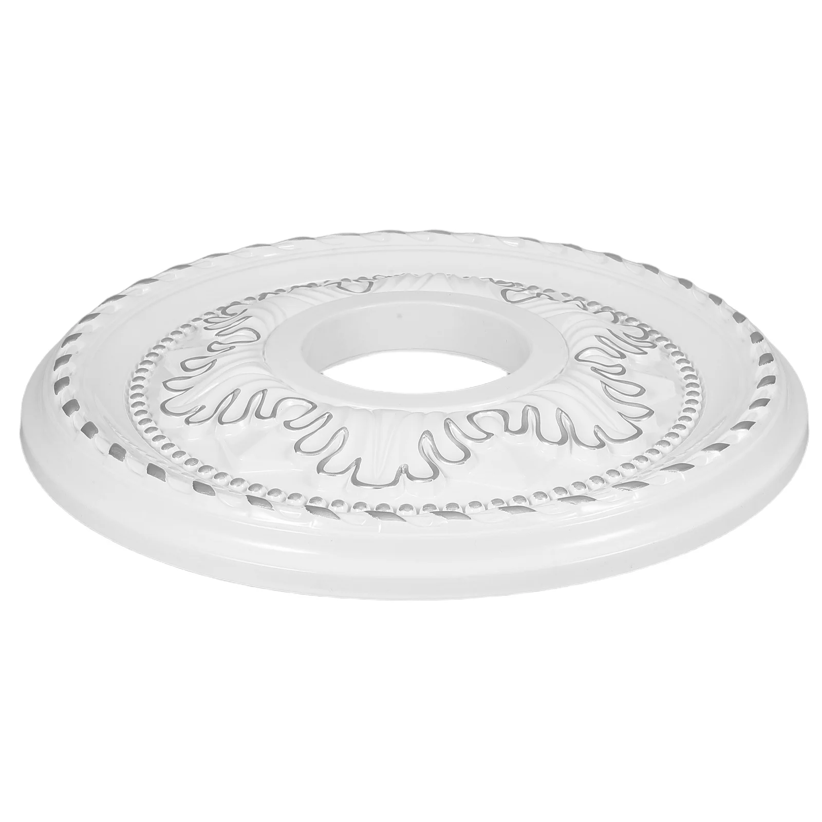 

Plastic Ceiling Medallion Decorative Light Fixture Cover Plate Round Pendant Mounting Base for Home Lighting Upgrade