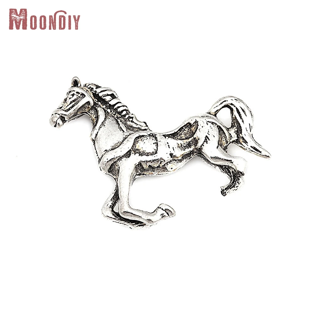 

10PCS 32x27MM Antique Silver Zinc Alloy Horse Diy Necklace Earrings Charms Jewelry Making Accessories