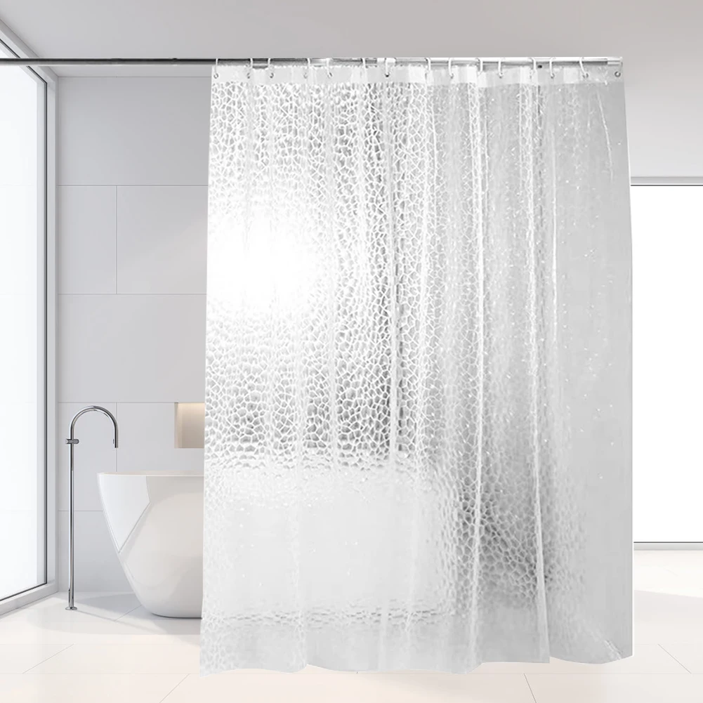 180x200cm Anti-Bacterial Shower Curtains EVA Semi-Transparent Bathroom Curtain Anti-Mould for Bathroom Bathtub Bathing Cover