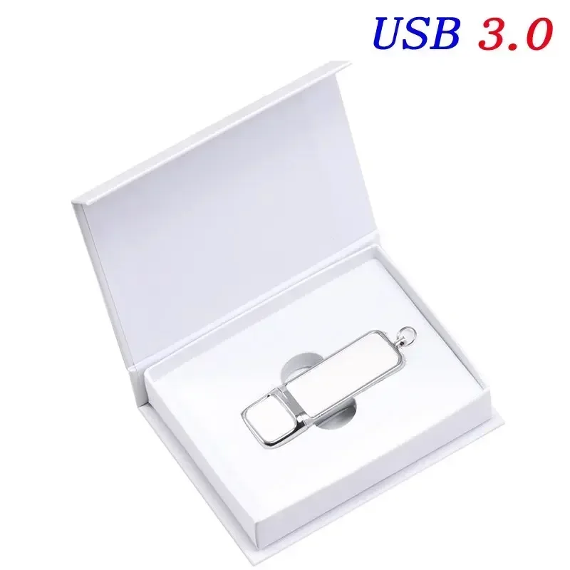JASTER Lederen USB 3.0 Flash Drives 128GB Kleurenprint Pen Drive 64GB Gratis aangepast logo Memory Stick 32G Creatief relatiegeschenk