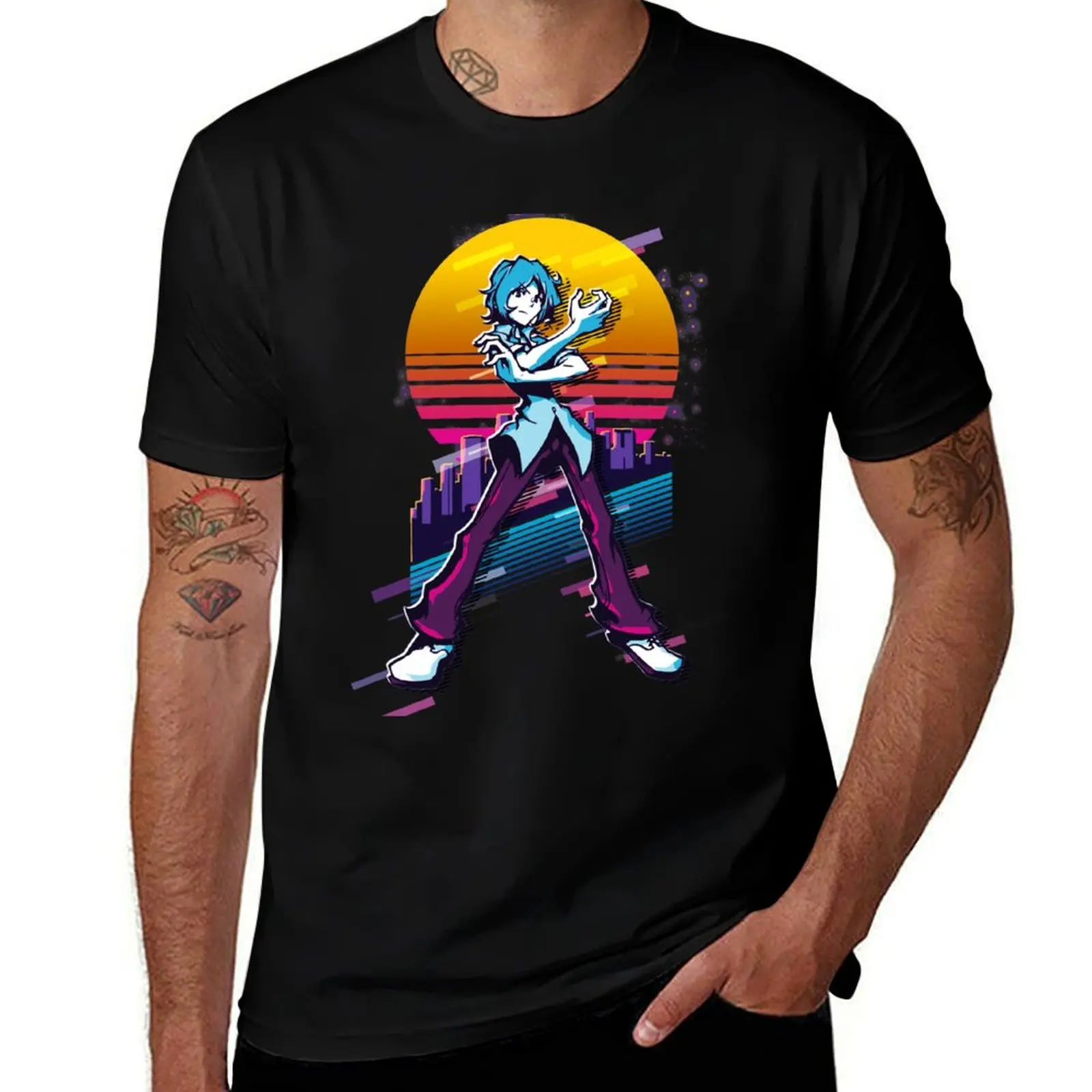 

Joshua - TWEWY *80s retro* T-Shirt vintage clothes tops sports fans men tshirt
