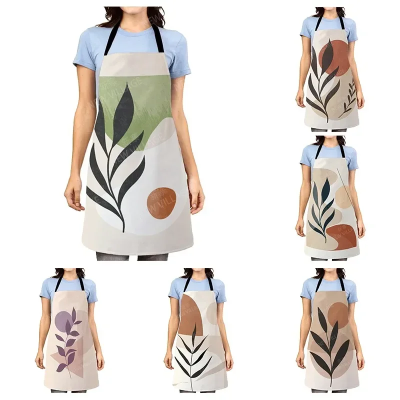 nordic Aesthetic Women kitchen apron kids original Children Waterproof girl princess waiter work apron oil proof boho plant