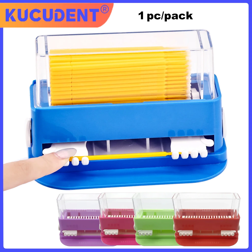 Dental Micro Applicator Dispenser Container Case Disposable Cotton Tip Brush Stick Storage Box Dentistry Micro Applicator Box