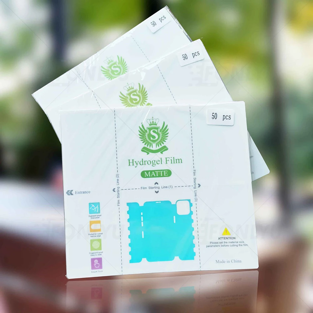 360 Toàn Thân Phủ Sóng Hydrogel Cho Fonlyu Refox Cắt Plotter Điện Thoại Màn Hình Cong Bảo Vệ Bướm Hydrogel Phim Bộ 50