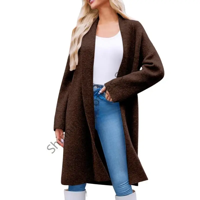 

M68A Women's long cardigan cardigan, thick and loose-fitting knitted autumn fashion coat