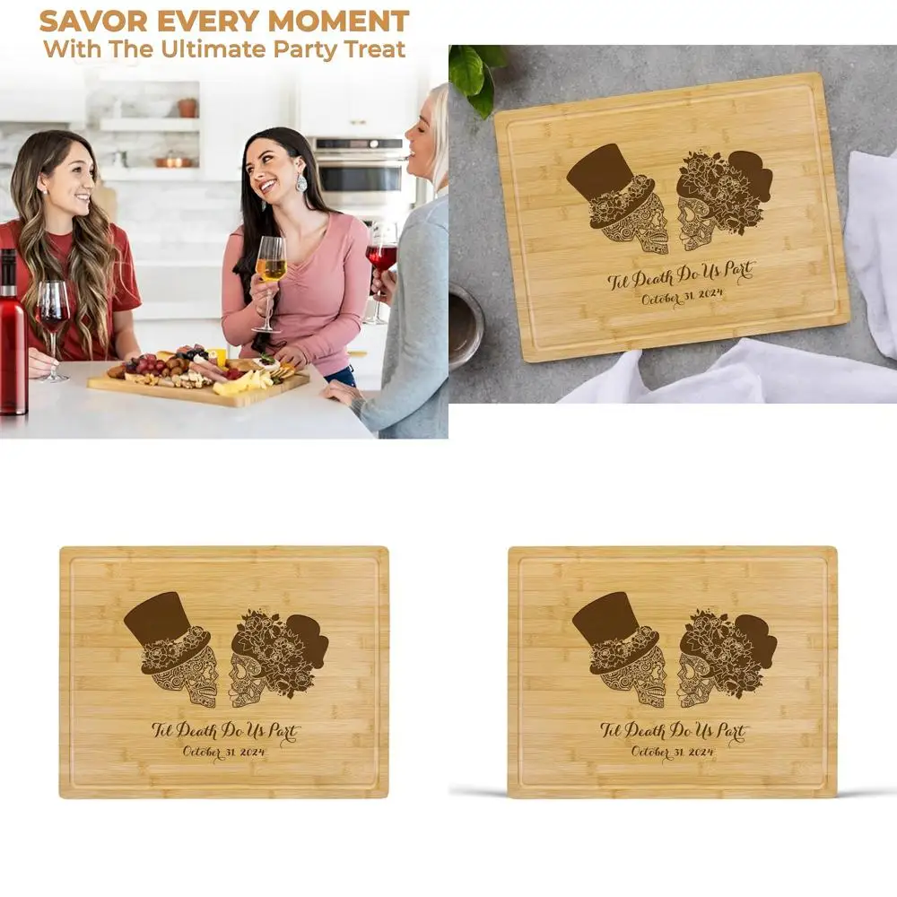 

Персонализированная гравированная деревянная разделочная доска — идеальный подарок на свадьбу, день рождения, годовщину, а также для дома.