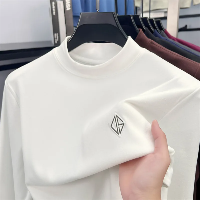 

Бренд двухсторонняя бархатная длинными рукавами футболка мужской новый высококачественный тиснением модный свитер осенний зимний теплый комфортабельный рекреационный джемпер