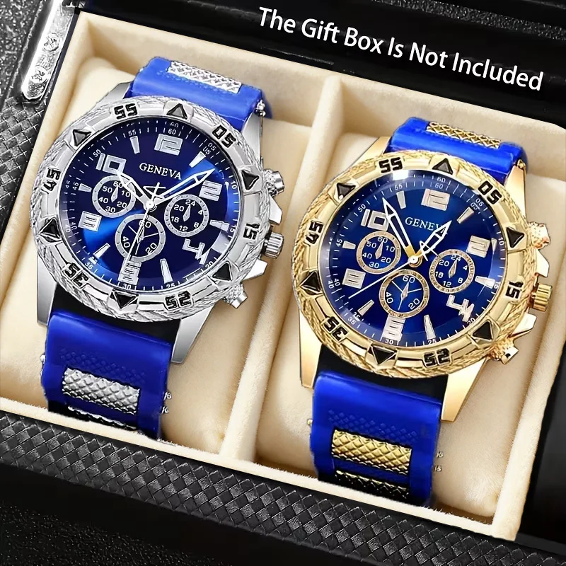2Pc Trendy Latest Elegant And Fashionable Quartz Watch, Ideal Gift For Friends And Family On Valentine's Day, Easter, Birthdays