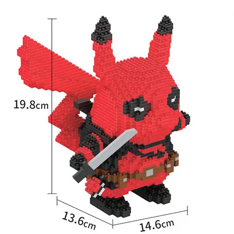 Pokemon Bausteine Kleine Cartoon Mini Block Pikachu Charizard Eevee Mewtwo Anime Montieren Action Modell Puppen Jungen Spielzeug – Detail 39