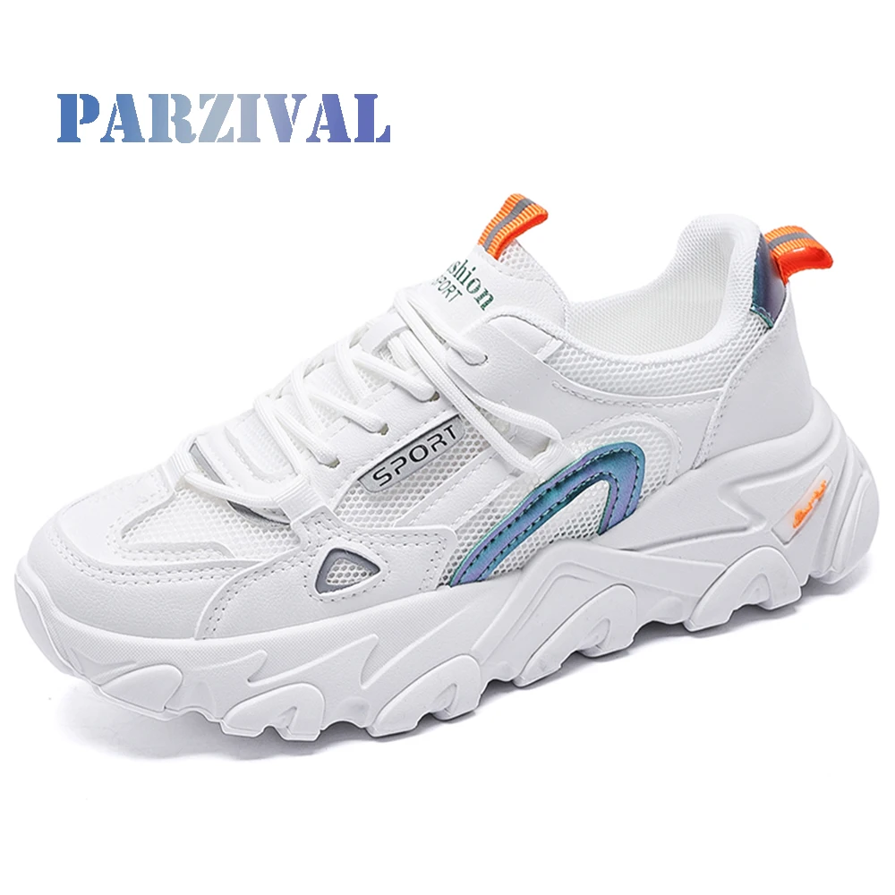 

PARZIVAL Women Sneakers Woman Casual Shoes 2023 Hollow Out Running Shoes Ladies Shoes Lace-Up Zapatillas Mujer Chaussure Femme