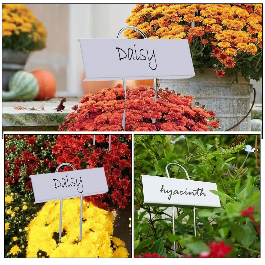 

8Pcs Iron Garden Plant Labels Vegetable Nursery Tags Corrosion Resistant Metal Plant Markers for Small Potted Plants Garden