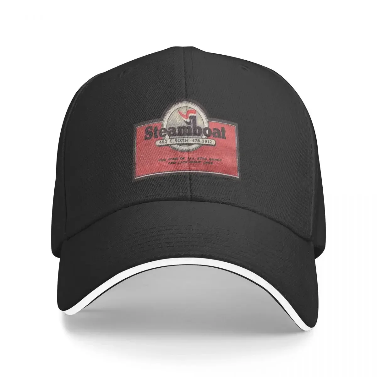 Steamboat, Sixth Street, Austin Texas (1977-94) Baseball Cap Golf Wear Golf Cap Trucker Hats For Men Women's